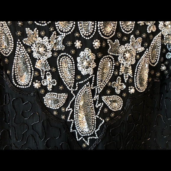 Laurence Kazar Sequence Black & Silver Size Small - Picture 3 of 8